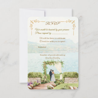 Cartão de Resposta de Casamento Whispering Botanic