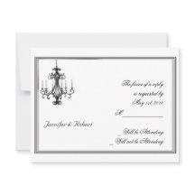 Cartão de Resposta de Chandelier do Glamor Hollywo