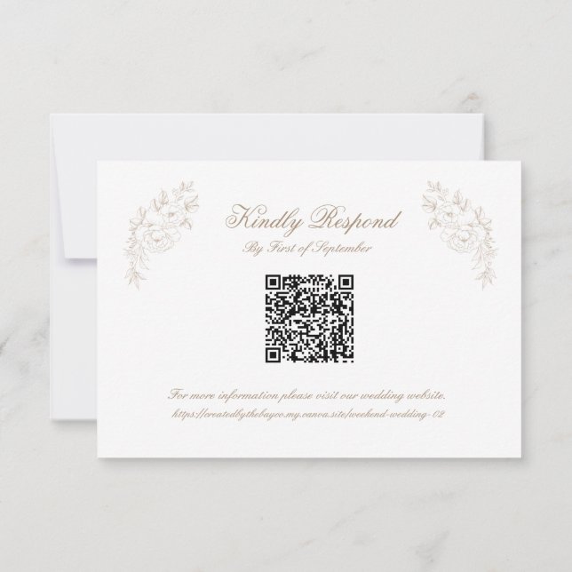 Cartão de Resposta de Código QR com Brasão de Mono (Verso)
