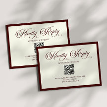 Cartão de Resposta de Código QR de Casamento Marfi