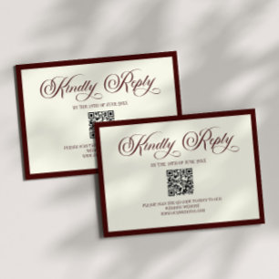 Cartão de Resposta de Código QR de Casamento Marfi