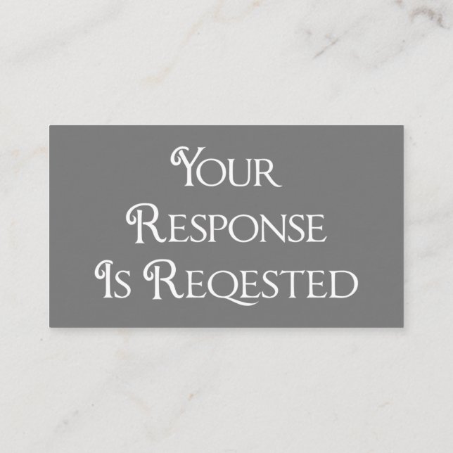 Cartão de Resposta de Código QR RSVP Branco da Cin (Verso)