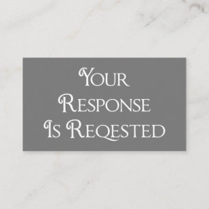 Cartão de Resposta de Código QR RSVP Branco da Cin