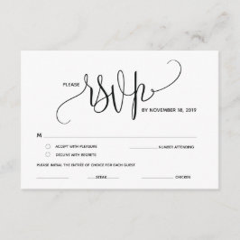 Cartão de Resposta de Confirmação de Elegância Mod