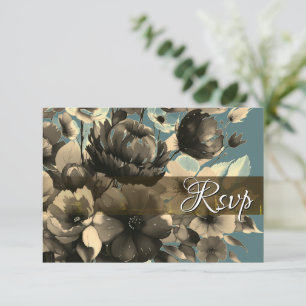 Cartão de Resposta de Convite de Casamento de Buqu