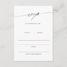 Cartão de Resposta de Convite de Casamento Minimal