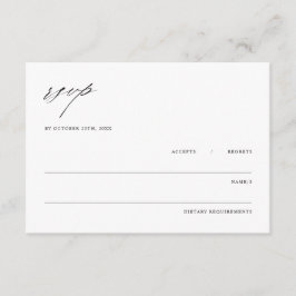 Cartão de Resposta de Convite de Casamento Minimal