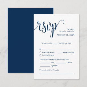 Cartão de Resposta de Convite de Casamento Moderno