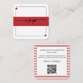 Cartão de Resposta de Convite de Código QR Lucky i