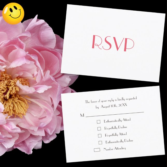 Cartão de Resposta de Convite de Festa Personaliza (Funny Custom Party RSVP Reply Fun Invitation Card)