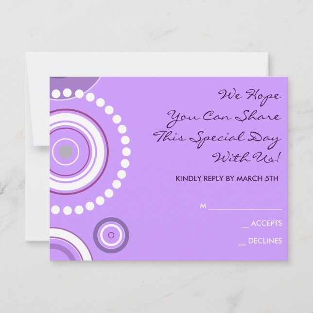 Cartão de Resposta de Convite para Casamento de BO (Frente)