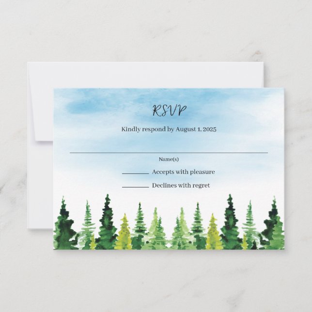 Cartão de Resposta de Convite para Casamento de Mo (Frente)