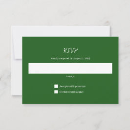 Cartão de Resposta de Convite para Casamento de Mo