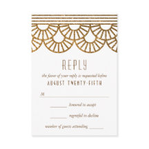 Cartão de Resposta de Convite para Casamento de Ve