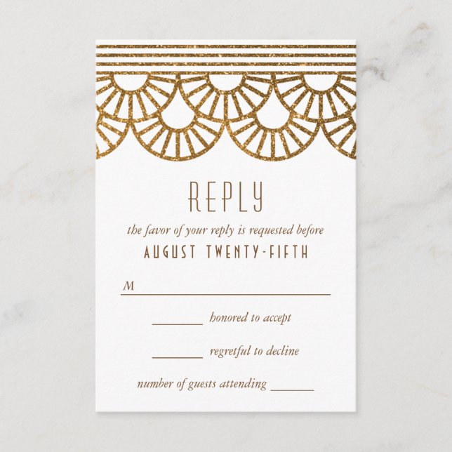 Cartão de Resposta de Convite para Casamento de Ve (Frente)