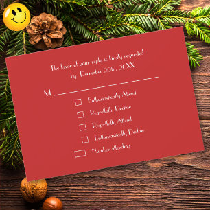 Cartão de Resposta de Convite para Festa de Natal 