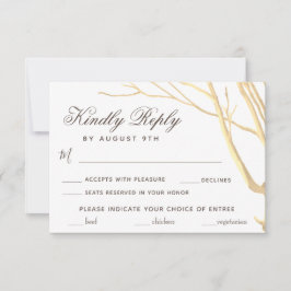 Cartão de Resposta de Escolha de Menu de Casamento