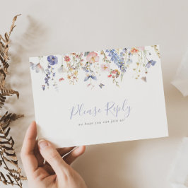 Cartão de Resposta de Escolha de Menu de Flores Si