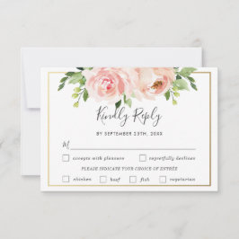 Cartão de Resposta de Escolha de Refeição de Casam