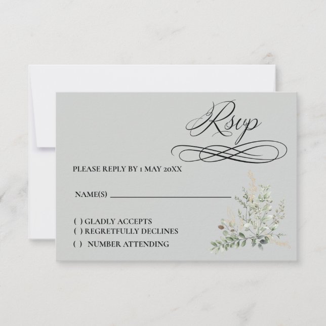 Cartão de Resposta de Eucalipto (Frente)