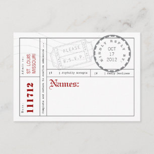 Cartão de Resposta de Guia de Tíquete Moderno