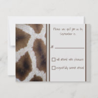 Cartão de Resposta de Iluminação Giraffe