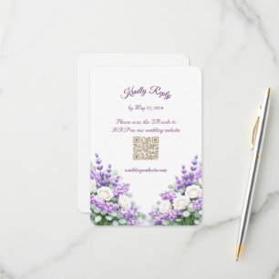 Cartão de Resposta de Lilac e Lavender