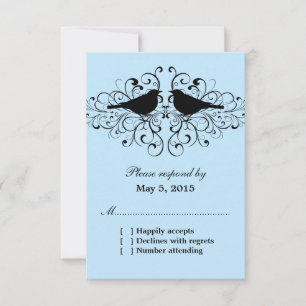 Cartão de Resposta de Marcha de Pássaro Azul