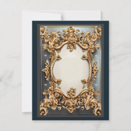 Cartão de Resposta de Opulência Barroco