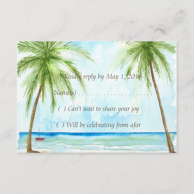 Cartão de Resposta de Palmeira (Frente)