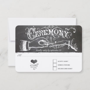 Cartão de Resposta de Quadro Negro de Cerimônia