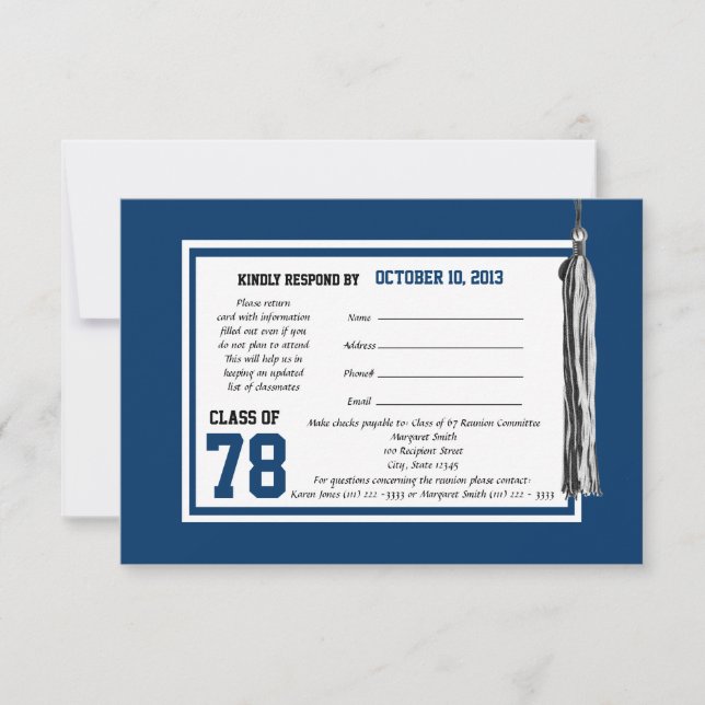 Cartão de Resposta de Reunião de Classe (Frente)