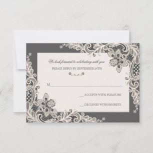 Cartão de Resposta de Romance Chalkboard