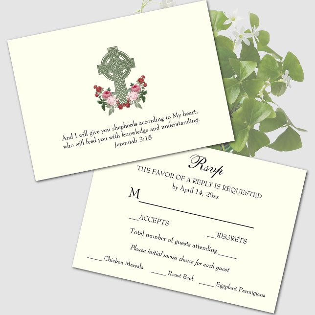 Cartão de Resposta de Rosas Cruzados Celulares (Criador carregado)