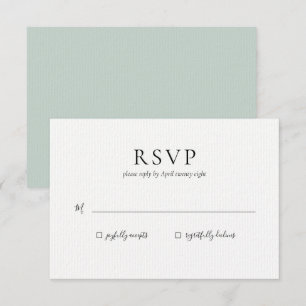 Cartão de resposta de RSVP de casamento