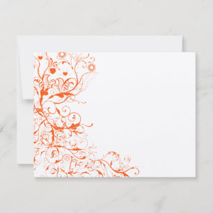 Cartão de Resposta de RSVP de Casamento Birds & Sw