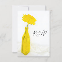 Cartão de Resposta de RSVP de Casamento com Flor A
