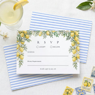 Cartão de Resposta de RSVP de Casamento de Limão I