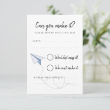 Cartão de Resposta de RSVP de Casamento Embale as