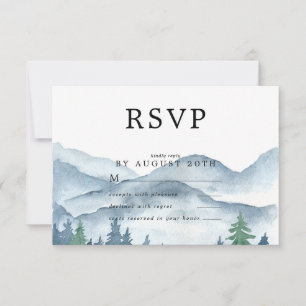 Cartão de Resposta de RSVP de Casamento Floresta A