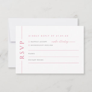 Cartão de Resposta de RSVP de Convite de Casamento