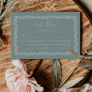 Cartão de Resposta de RSVP de Convite de Casamento