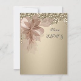 Cartão de Resposta de RSVP para Casamento Elegant