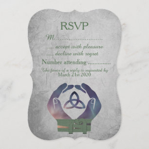 Cartão de Resposta de RSVP para Casamento Eterno