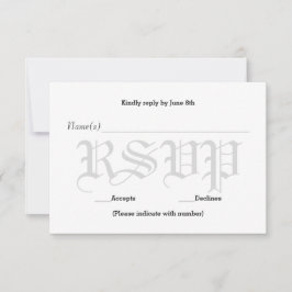 Cartão de Resposta de RSVP - Texto de Casamento Ci