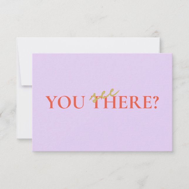 Cartão de Resposta de Script Laranja Colorido Míni (Frente)