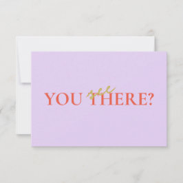 Cartão de Resposta de Script Laranja Colorido Míni