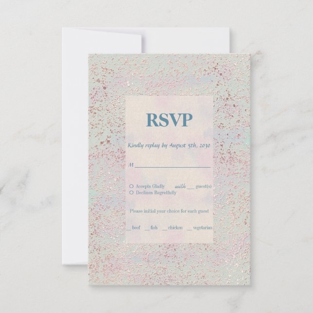 Cartão de Resposta de sotaques de cobre modernos e (Frente)