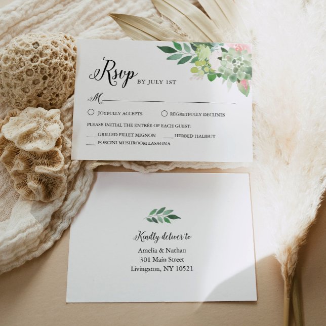 Cartão de Resposta de Suculentas de DEVON (Criador carregado)