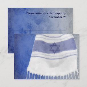 Cartão de Resposta de Tallit do bar Mitzvah